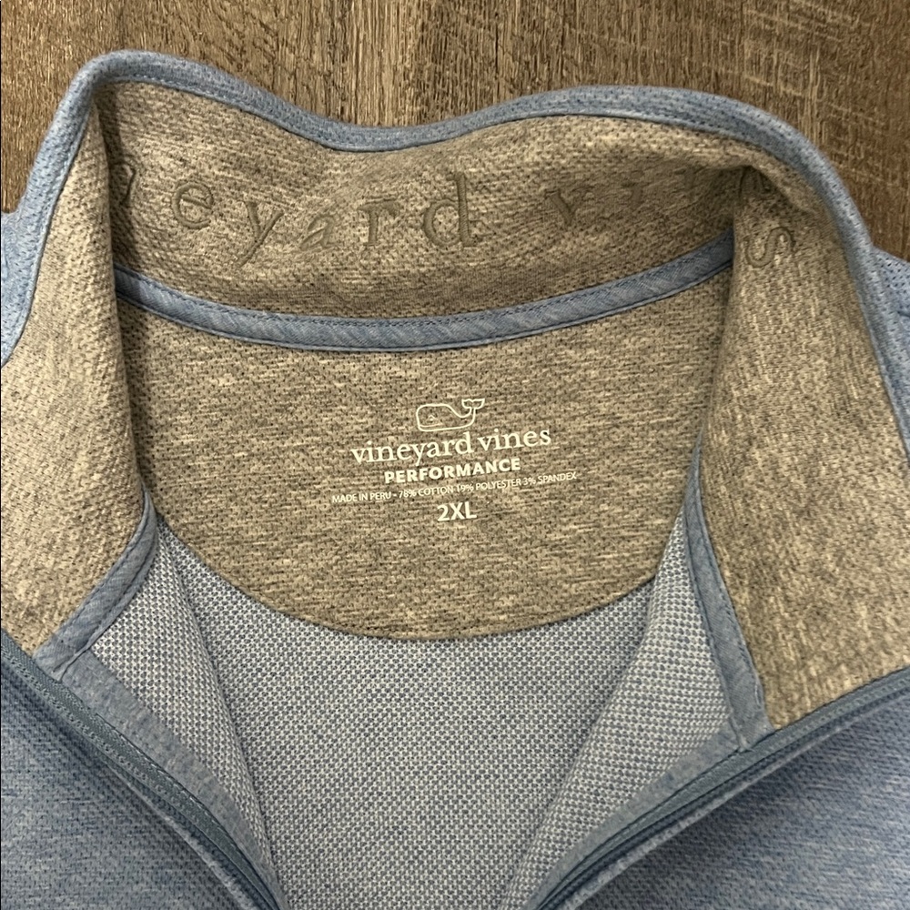 Vineyard Vines Heathered Blue Performance Pullover